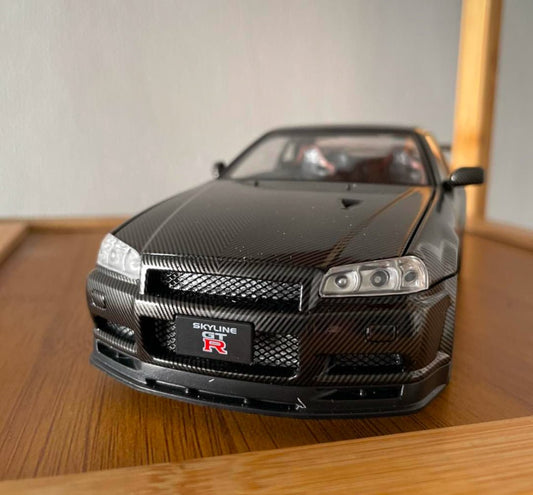 1:24 Nissan Skyline GT - R R34 Diecast Model Car Sports Vehicle Collectible - Nexloop