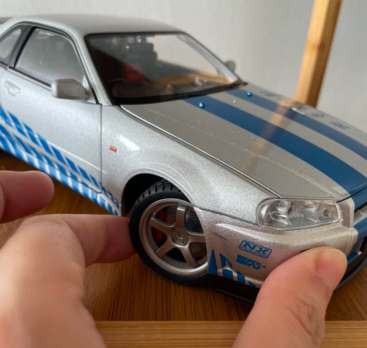 Large 1:18 Nissan Skyline GT - R R34 Diecast Model Car Sports Vehicle Collectible - Nexloop